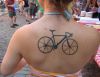 cycle tattoo on back